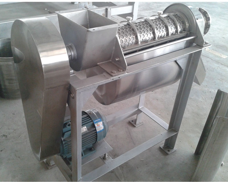 Screw type fruit juice extractor